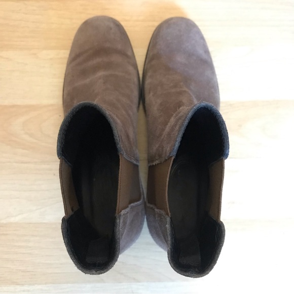 Tod’s Made in Italy Suede Leather Chelsea Ankle Boot Booties Taupe EU 35 / US 5 - Picture 3 of 6